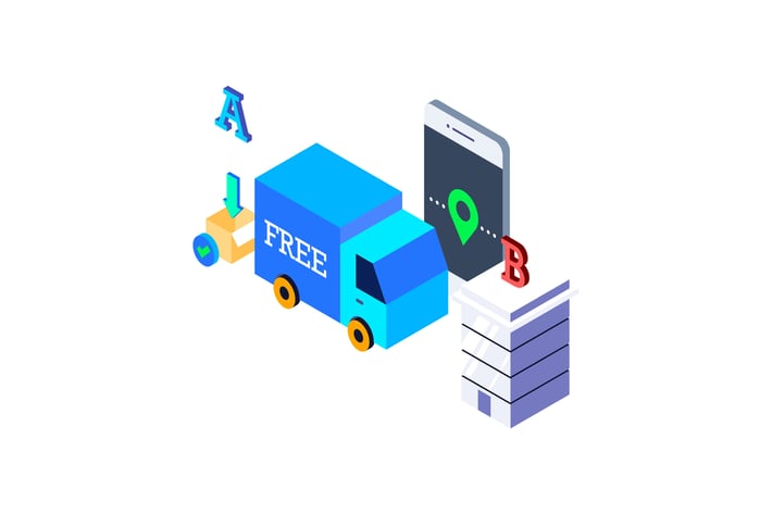 Deliverry Service Isometric Illustration