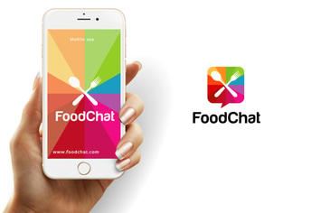 Food Chat Logo Template