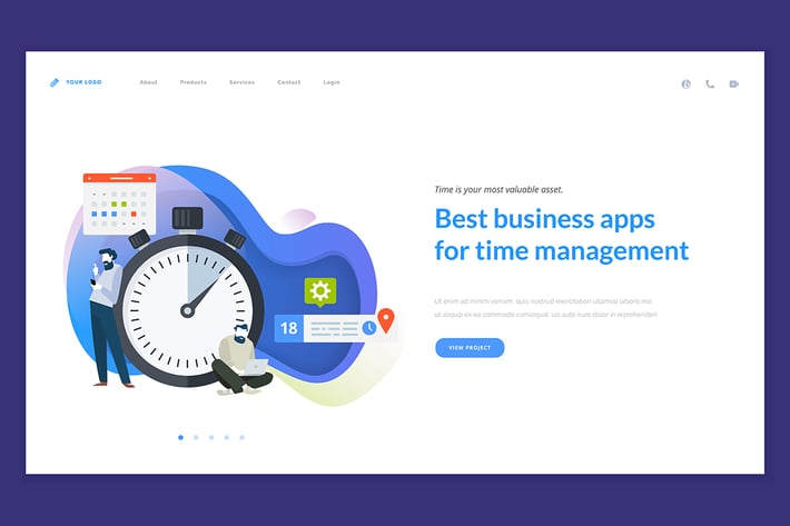 Creative website template design