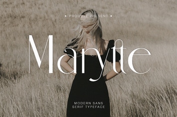 Marytte Modern sans serif Typeface