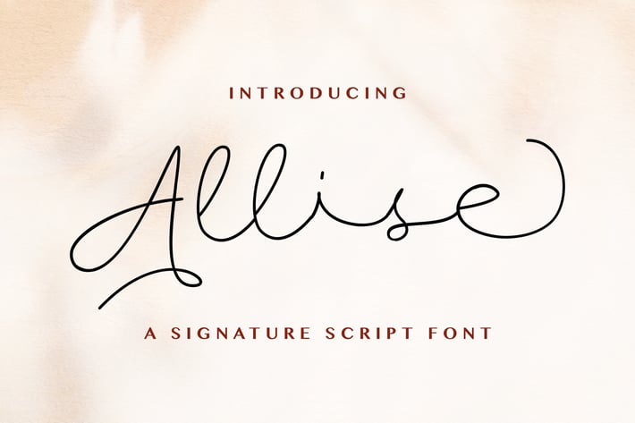 Allise - Signature Script Font