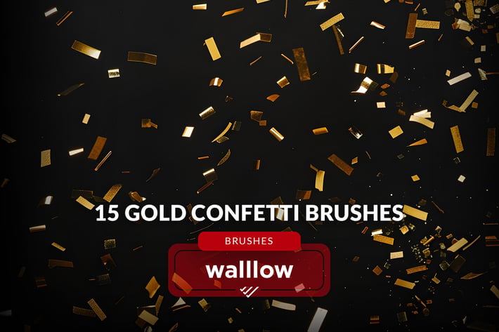 15 Confetti digital photoshop brushes