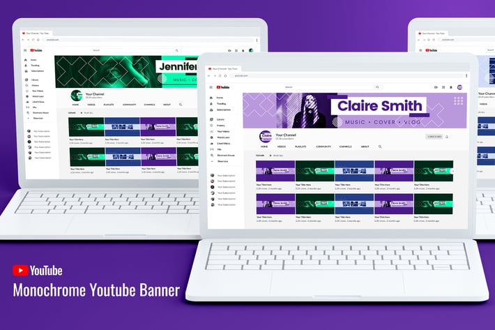 Youtube Channel Art - Monochrome