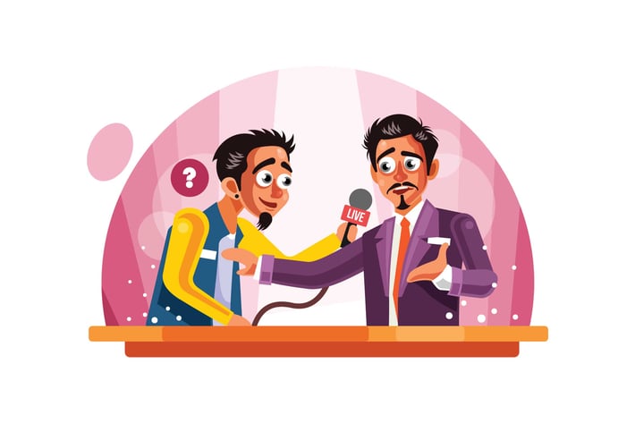 Live Interview with Politicians Illustration