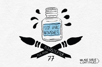 Dry Ink Brushes for Adobe Illustrator