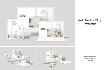 Multi device clay Mockup