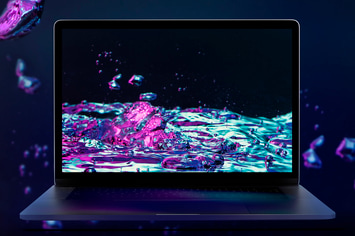 Laptop screen mockup psd digital device
