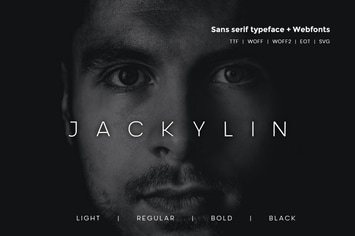 Jackylin - Typeface + WebFont with 4 weights