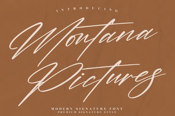 Montana Pictures Modern Signature Font