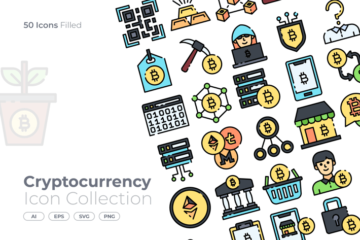 Cryptocurrency Filled Icon