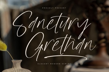 Sanetury Grethan Elegant Modern Script