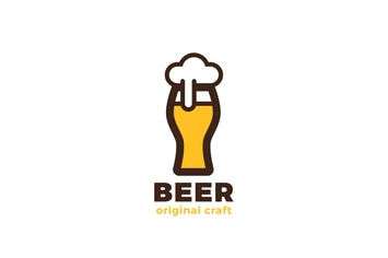 Pub Bar Brewery Logo Craft Beer Glass