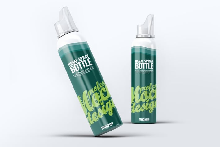 Nasal Spray Bottle Mock-Up