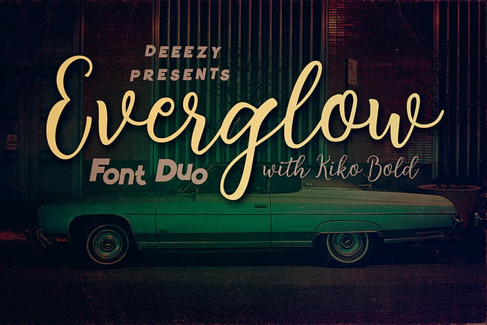 Everglow Script Font Duo