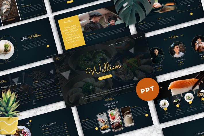 Wellien - Food & Beverage PowerPoint Template