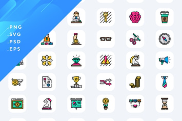50 Startup New Business Icons