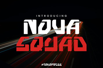 NOVA SQUAD - futuristic font