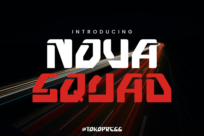 NOVA SQUAD - futuristic font