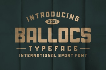 BALLOCS SPORT TYPEFACE