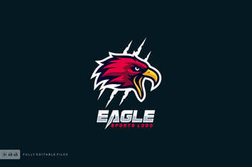 Eagle Head Mascot Sports and E-sports Style Logo