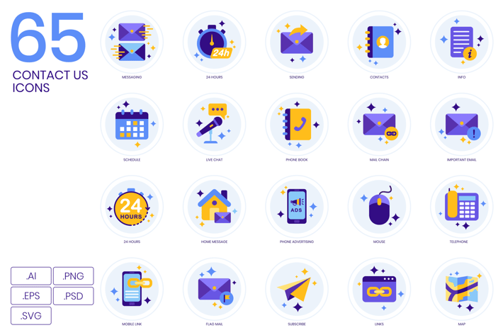 Contact & Communication Icons