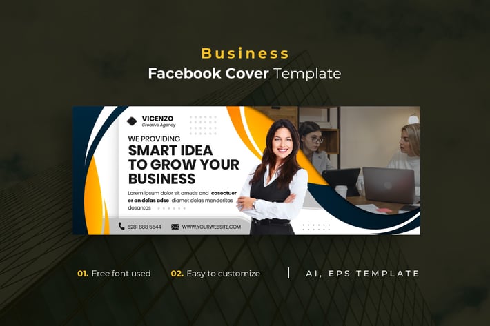 Business r13 Facebook Cover Template
