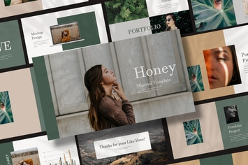Honey - Powerpoint Portfolio Fashion Creative 