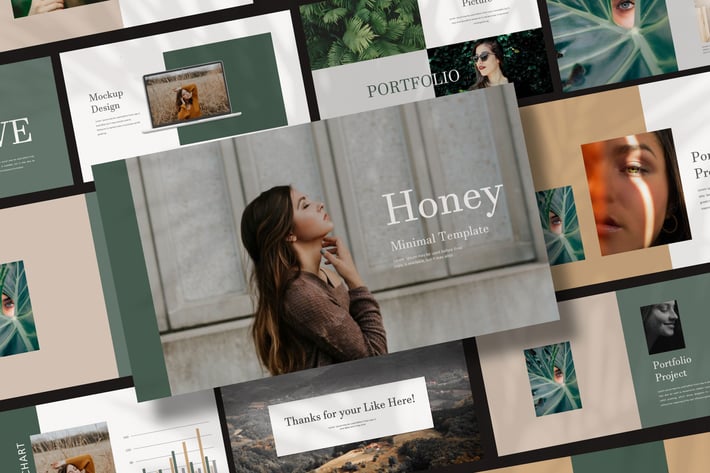 Honey - Powerpoint Portfolio Fashion Creative 