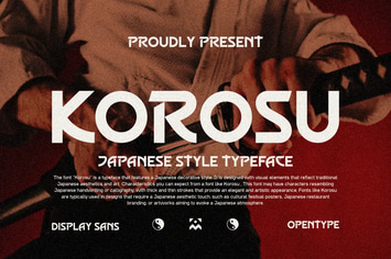 Korosu - Japanese Typeface