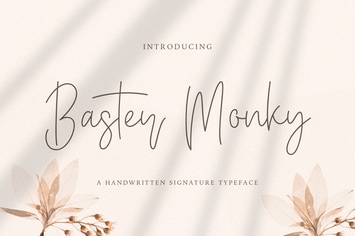 Baster Monky - Monoline Script Font