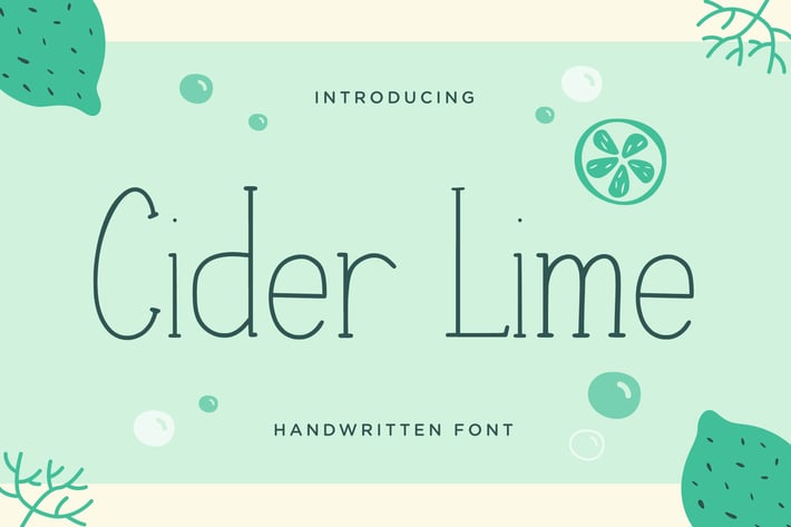 Cider Lime – Handwritten Font