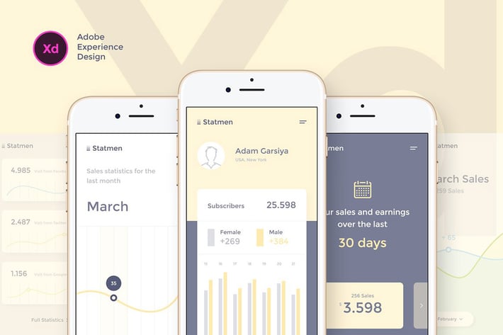 Statmen XD iOS Ui Kit - Statistic