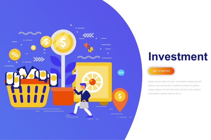 Investment and Growth Economy Modern Flat Concept