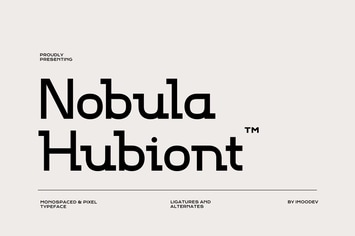 Nobula Hubiont - Modern Monospaced Font