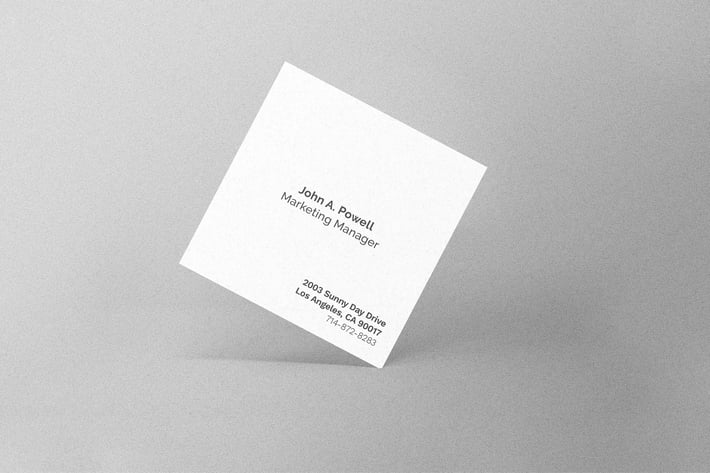 Square Card Mockup