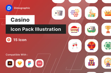 Casino Icon Pack Illustration