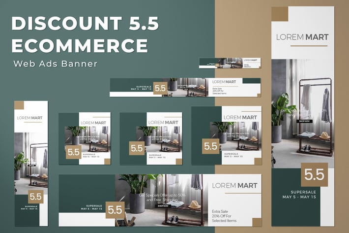 Discount 5.5 Ecommerce - Web Ads Banners