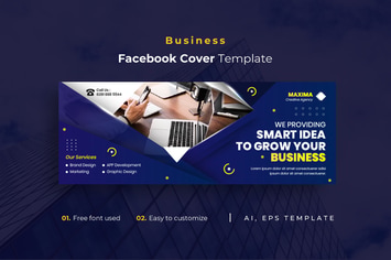 Business r36  Facebook Cover Template
