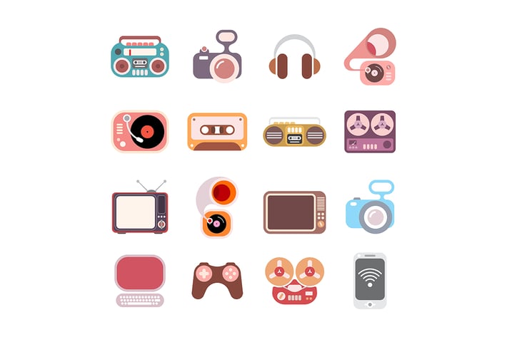 Electronic icon set