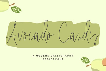 Avocado Candy - Calligraphy Script Logo Font