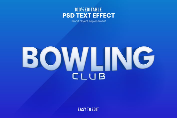Bowling - Sporty PSD Text Effect