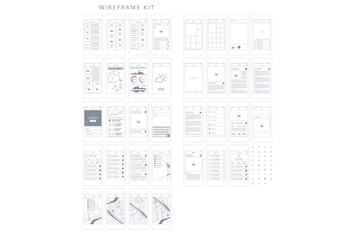 Wireframe Kit. Templates and UI Elements for web, 