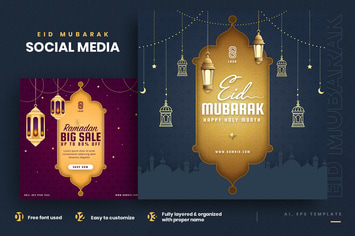 Eid Mubarak Social Media Template