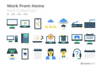 Work From Home Color Icon