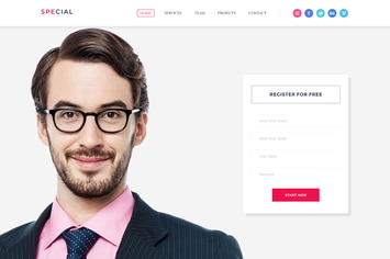 finance Landing Page Psd Template
