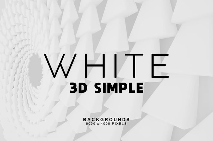 Simple 3D White Backgrounds 2