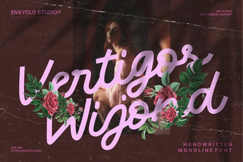 Vertigos Wijond - Handwritten Monoline Script Font