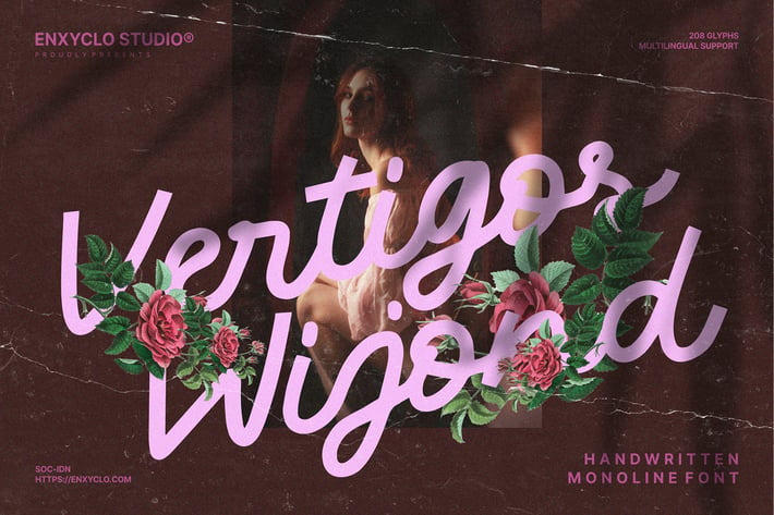 Vertigos Wijond - Handwritten Monoline Script Font