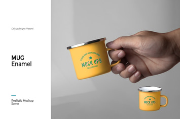 Mug Enamel Small Mock Up