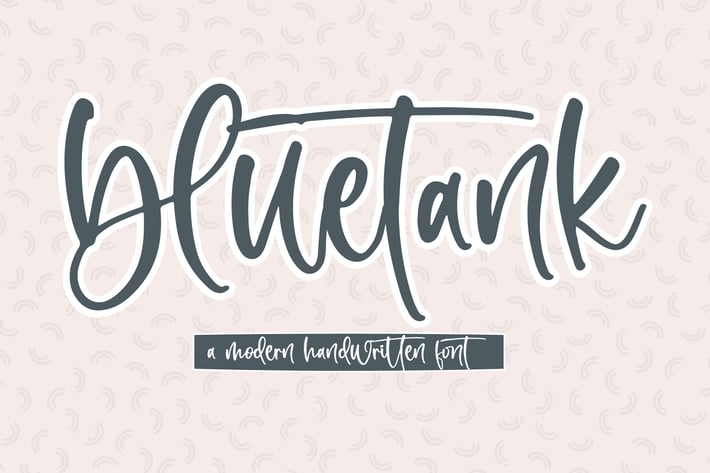 Bluetank Modern Handwritten Font